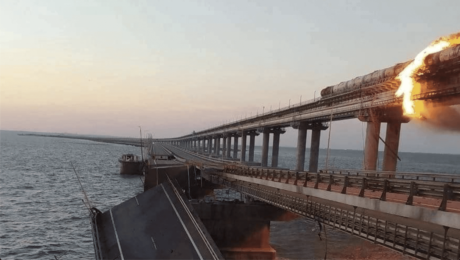 Ukraine’s Underwater Blast Targets Key Russian Bridge to Crimea in Daring New Strike Kerch bridge Russian bridge